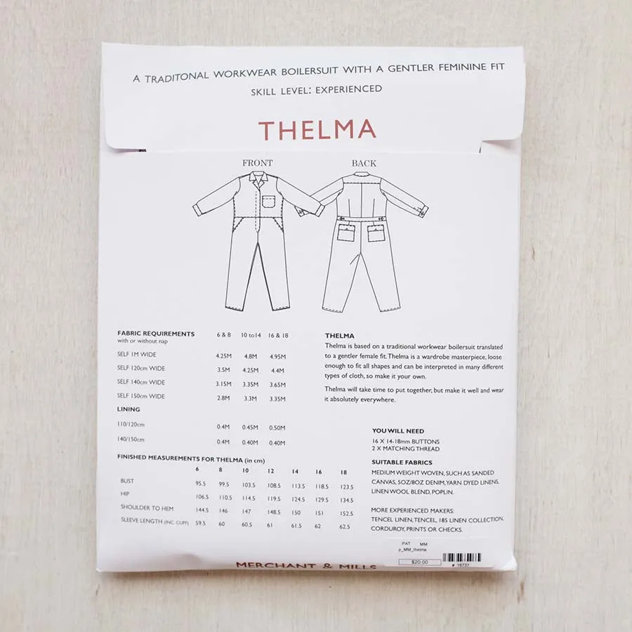 Thelma Jumpsuit Pattern - UK Size 6-18