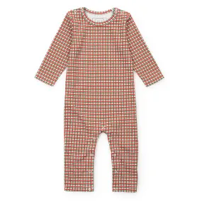 Thompson Romper- Holiday Plaid