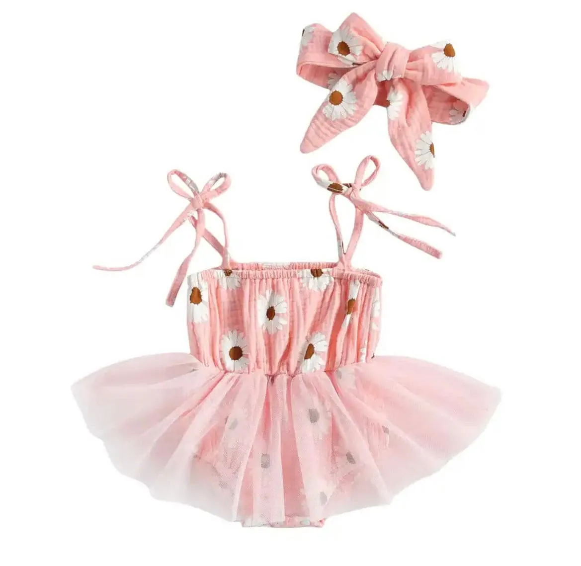 Tutu Daisy Romper - Pink