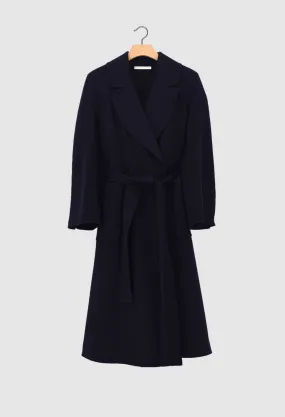 ULLMANN - Double-Face Wool Coat in Navy