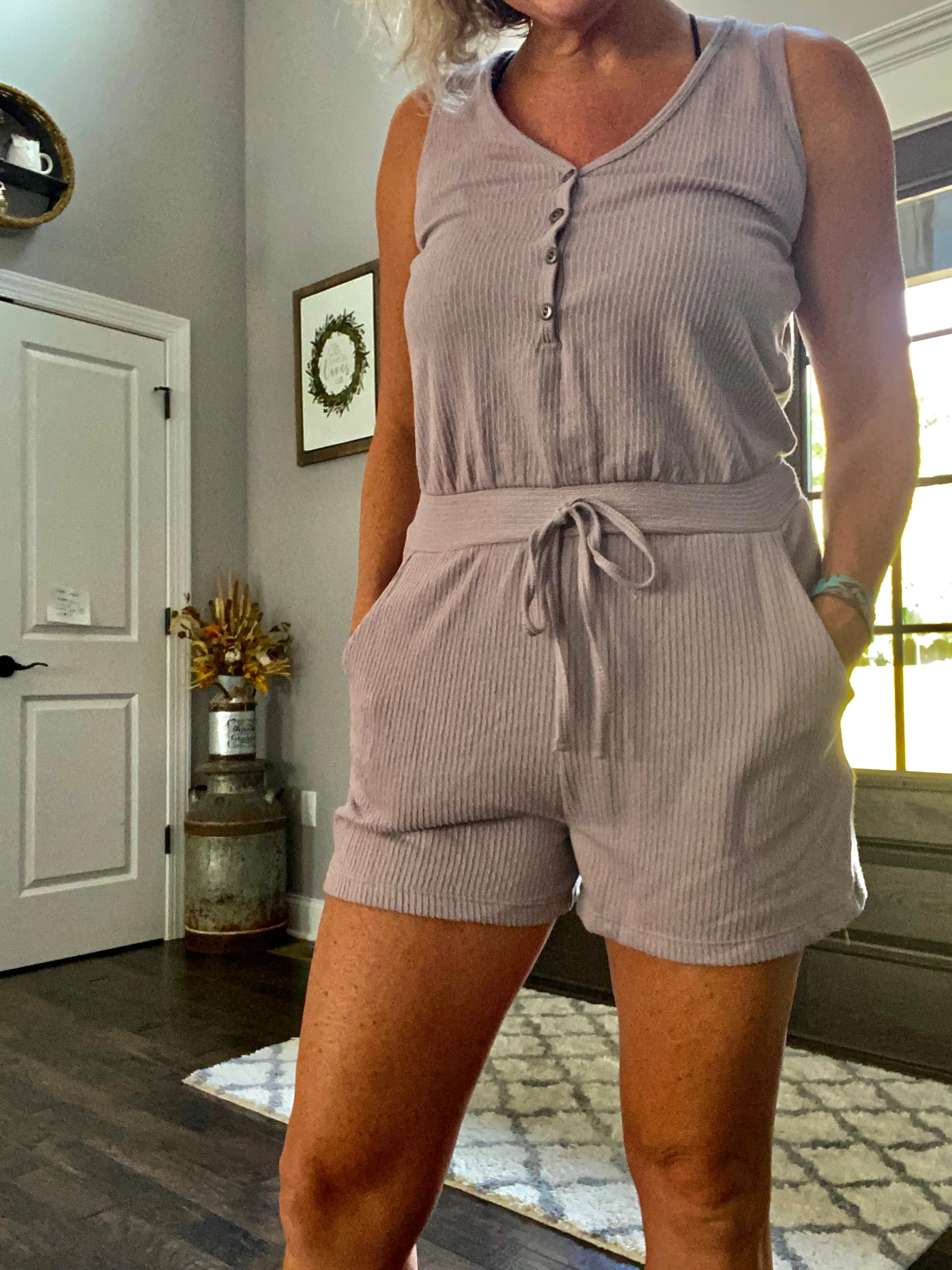 V neck romper