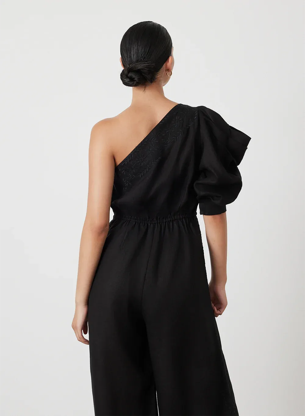 Valentina Linen Jumpsuit Black