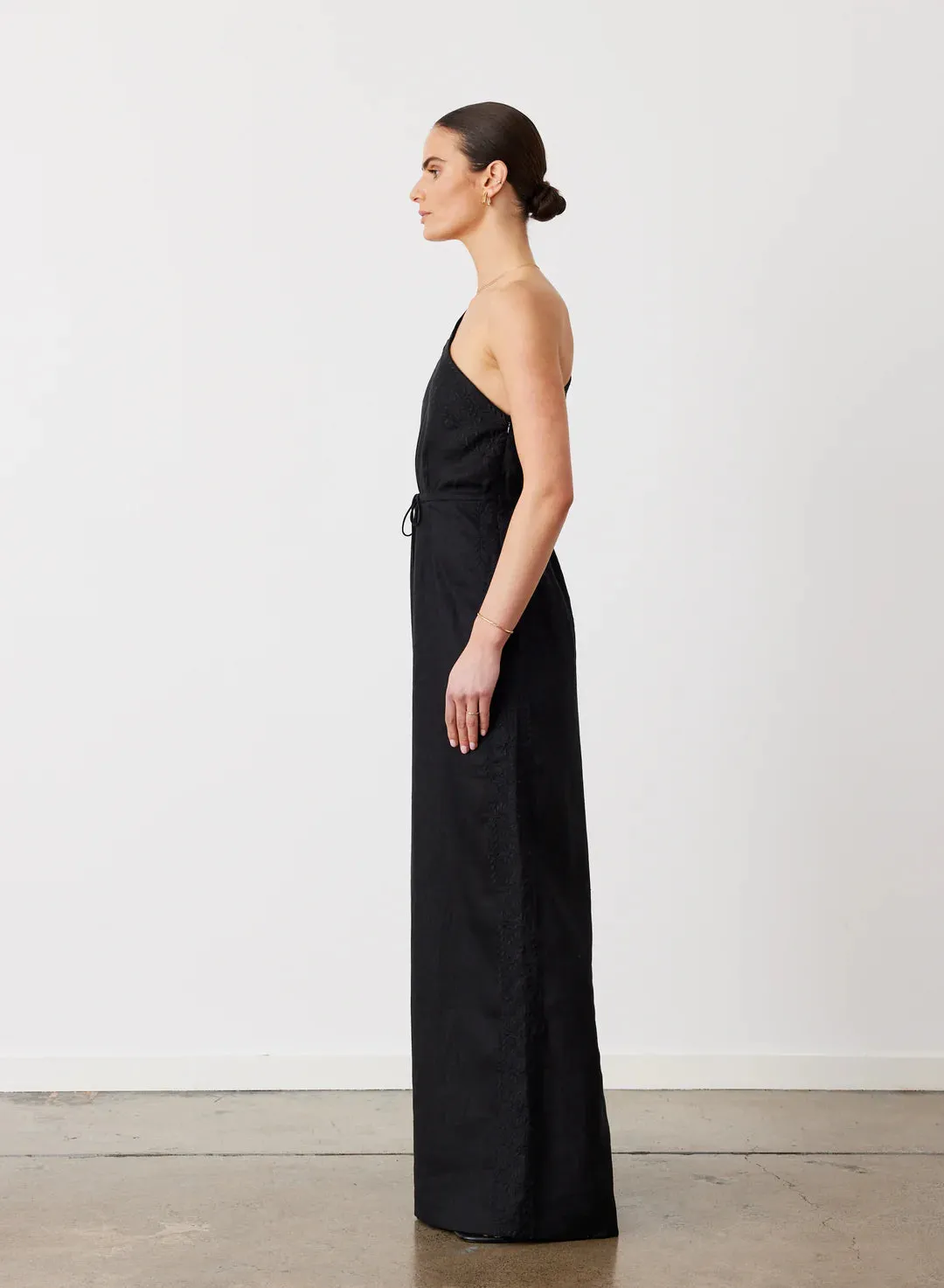 Valentina Linen Jumpsuit Black