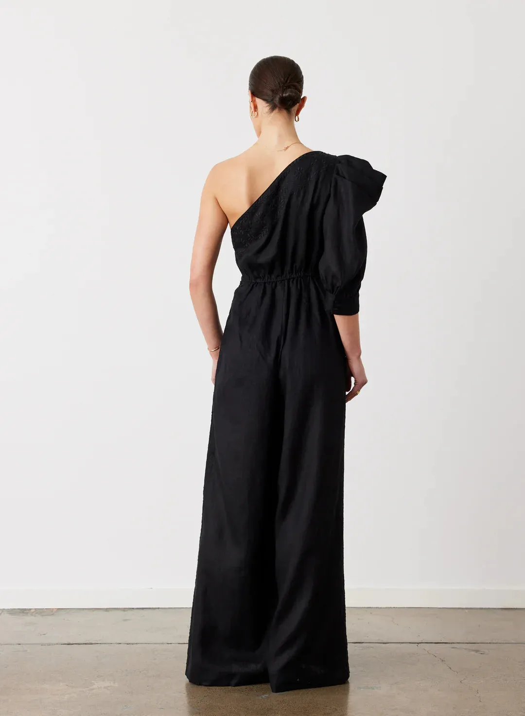 Valentina Linen Jumpsuit Black