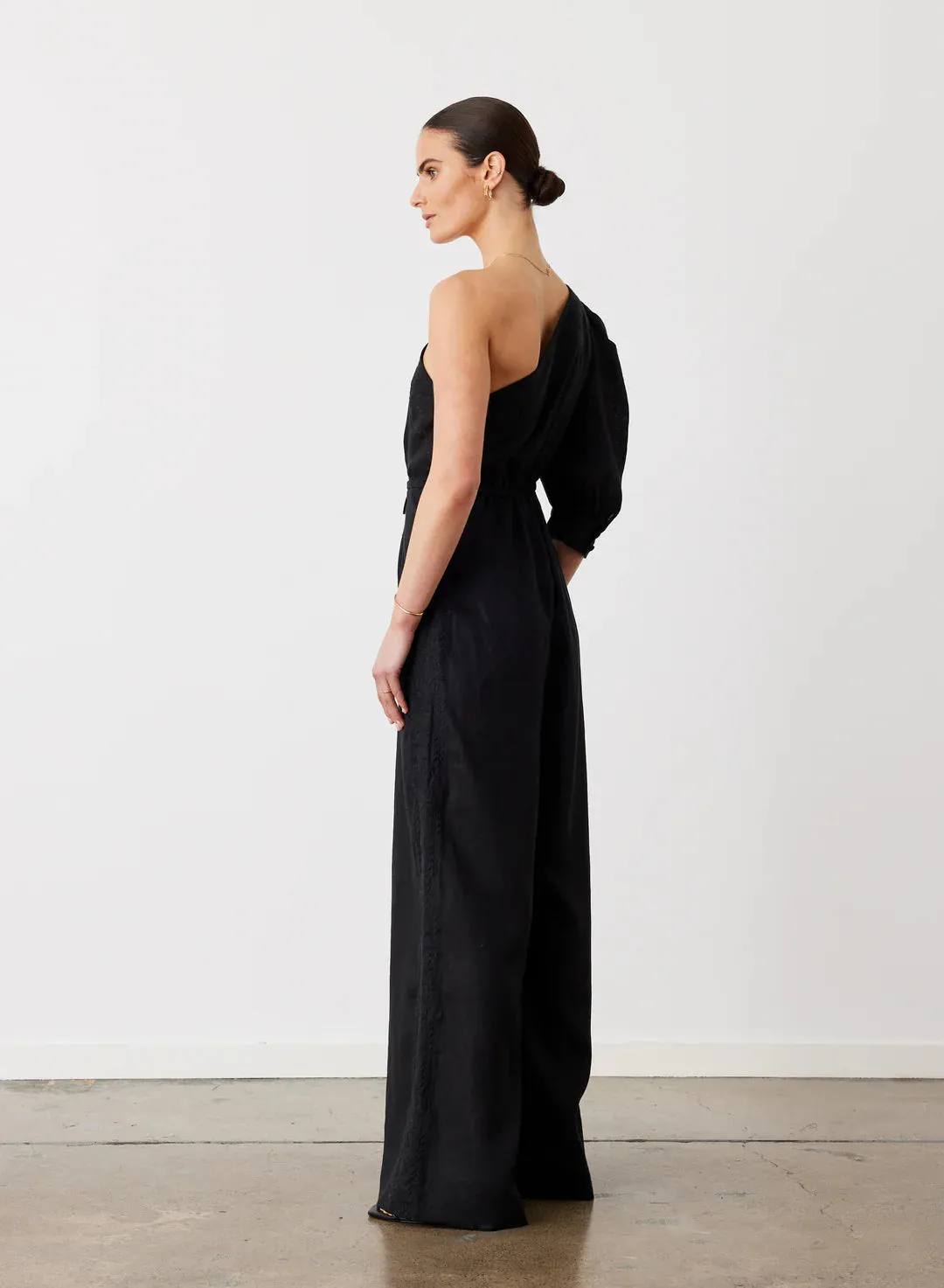 Valentina Linen Jumpsuit Black