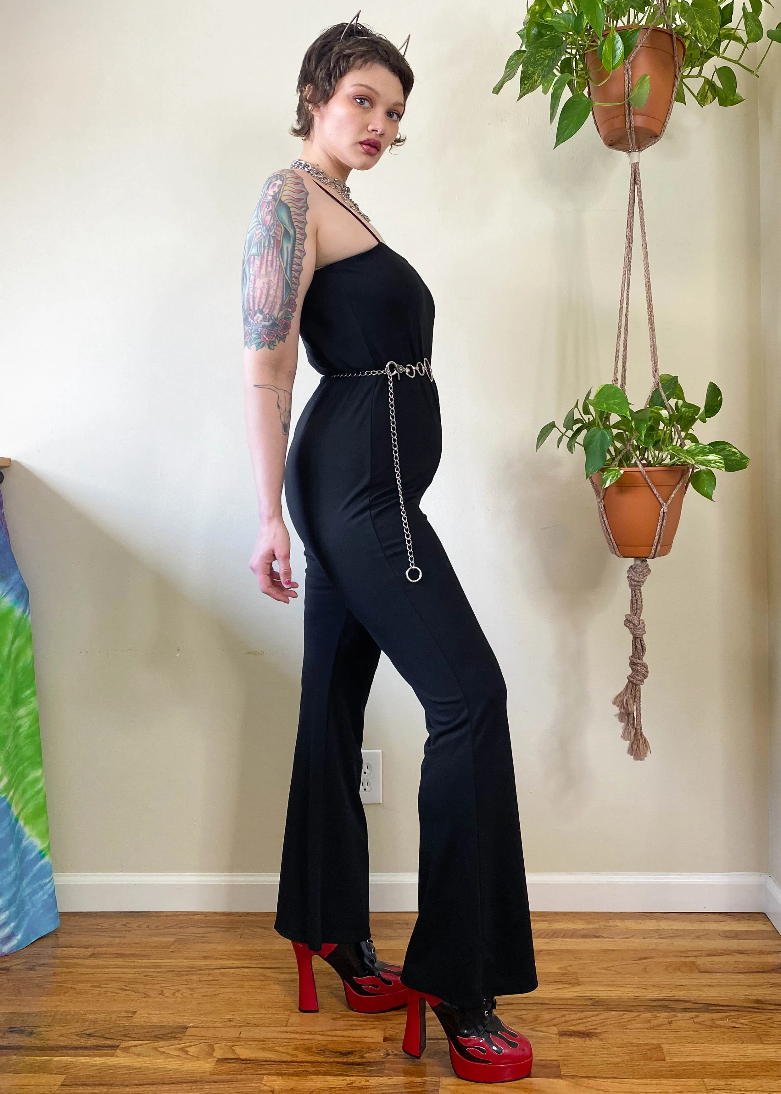 Vintage Square Neck Jumpsuit - L/XL/2X