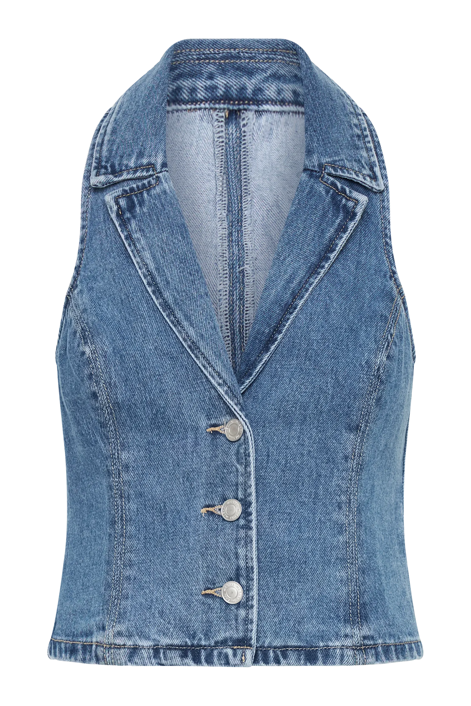 Vivienne Denim Vest - 70'S Blue