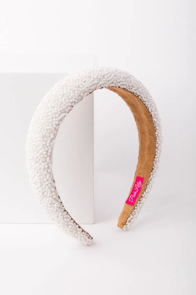 White Pearl Occasion Headband FINAL SALE