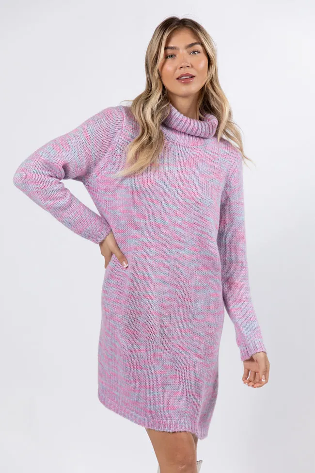 Winter Skies Multi Knit Sweater Dress