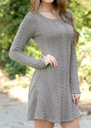 Women Plus Size Short Sweater Dress