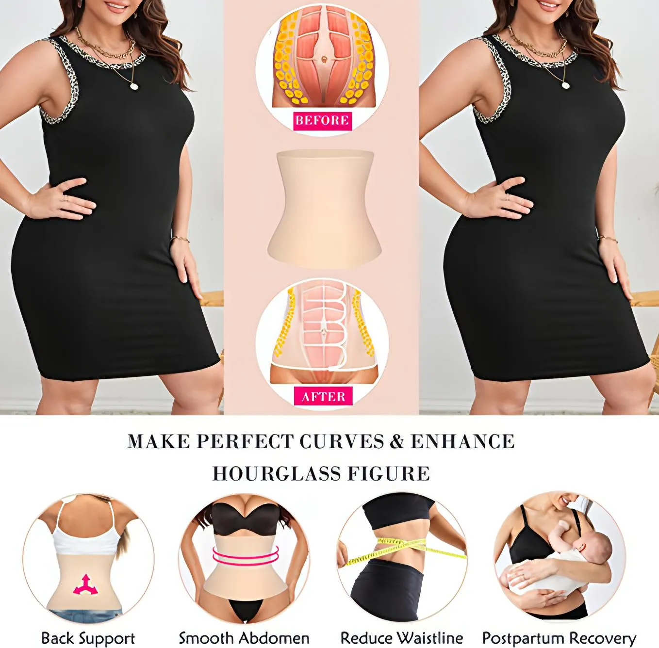 Women Postpartum Recovery Shapewear Tummy Control