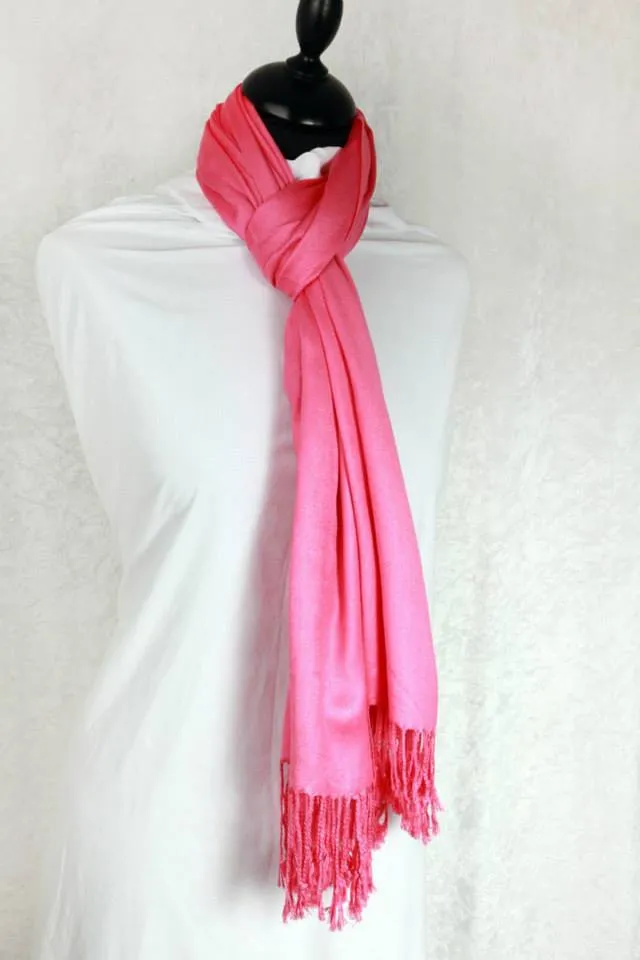 Women's evening wrap - Warm Cashmere Shawl - Gift for Ladies Scarf Pink