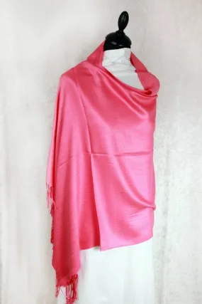 Women's evening wrap - Warm Cashmere Shawl - Gift for Ladies Scarf Pink