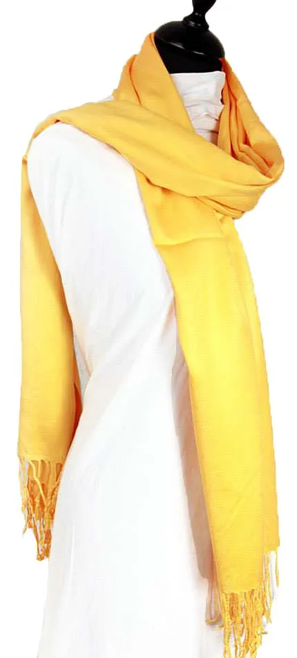 Yellow Cashmere Scarf - Warm Cashmere Shawl - Gift for Ladies Scarf Yellow