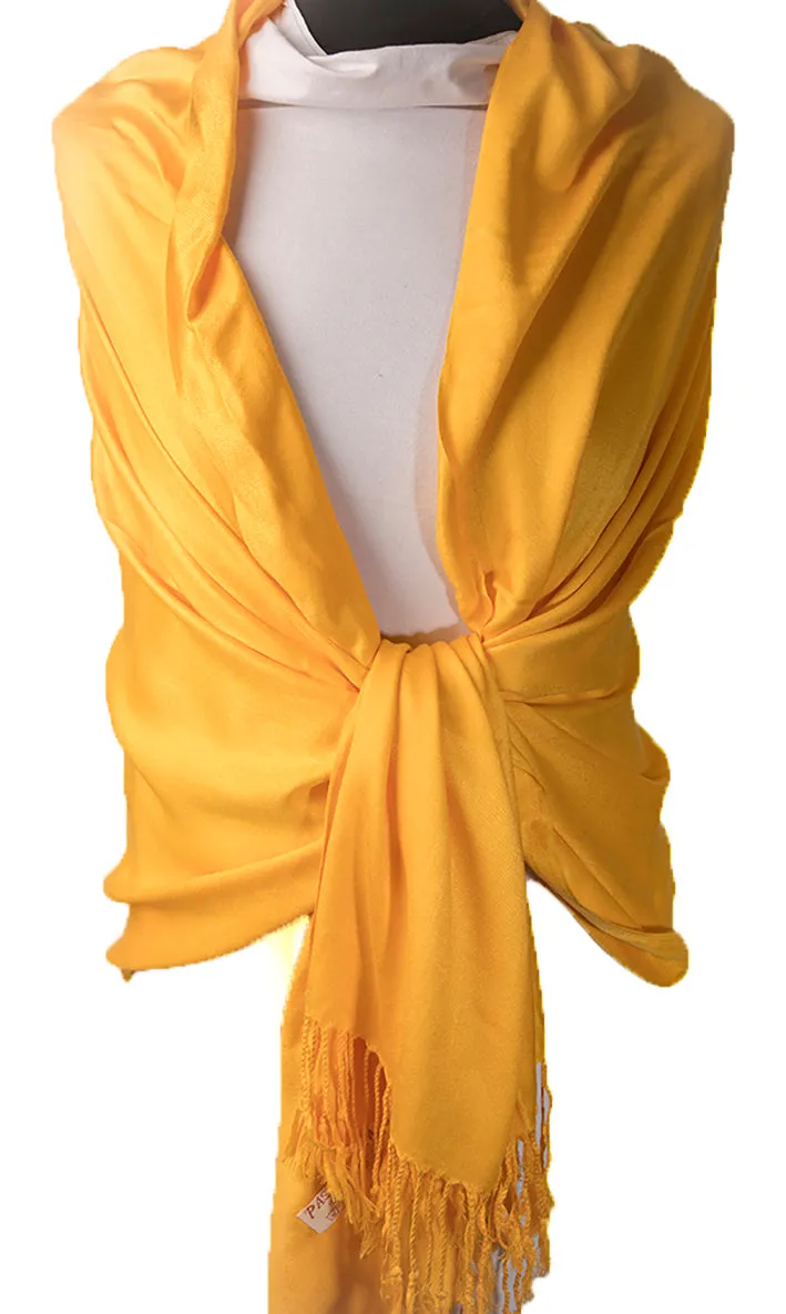 Yellow Cashmere Scarf - Warm Cashmere Shawl - Gift for Ladies Scarf Yellow