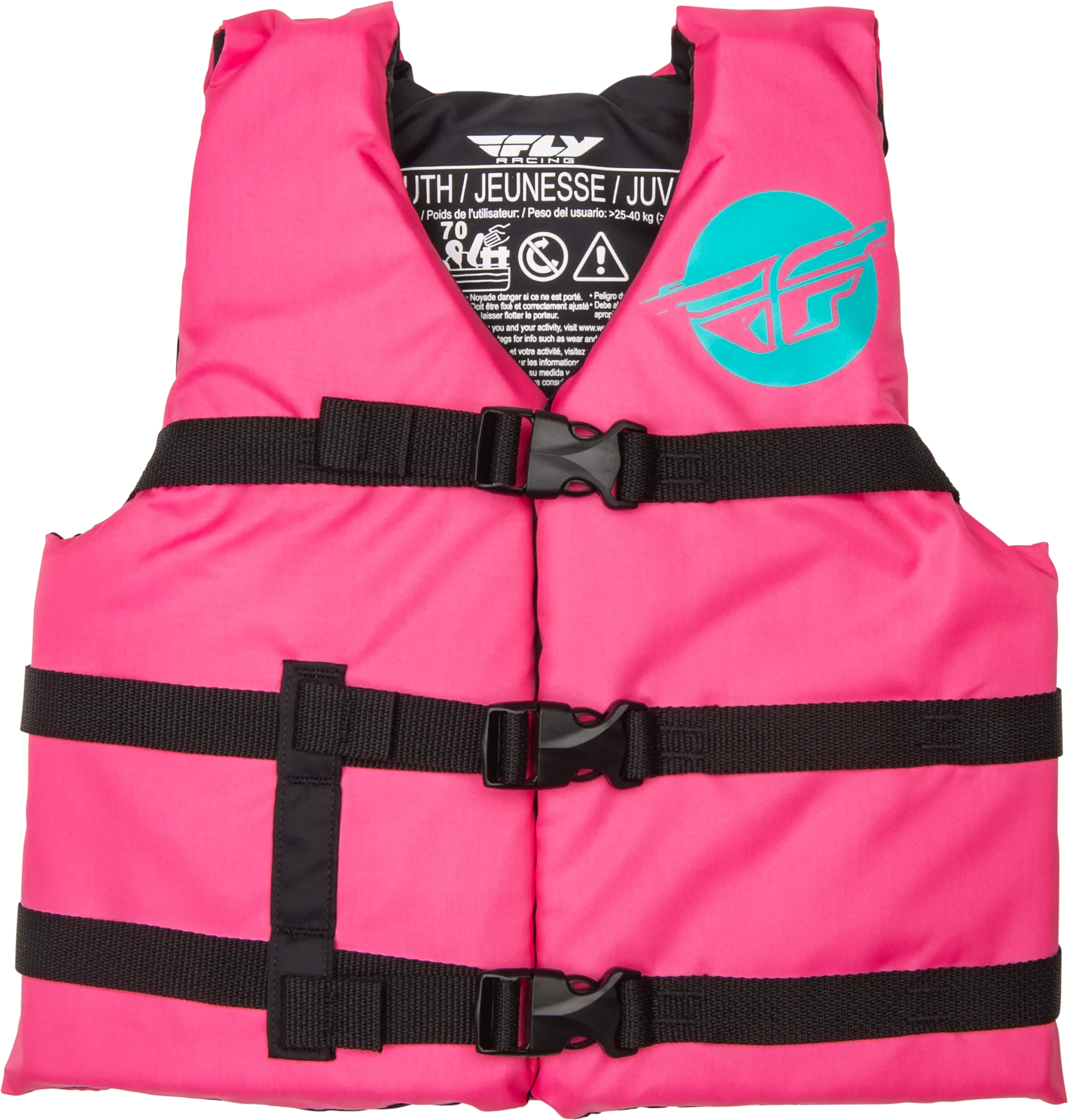 YOUTH FLOTATION VEST NEON PINK/TEAL