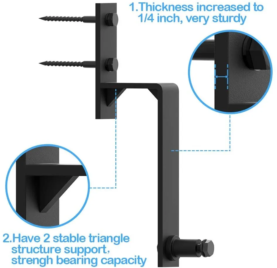 ZEKOO Rustic 8-18 FT Bypass 4 Doors Barn Door Hardware Sliding Black Steel Big Wheel Roller Track