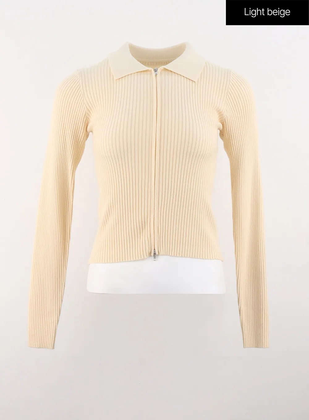 Zip-Up Collar Sweater IS315