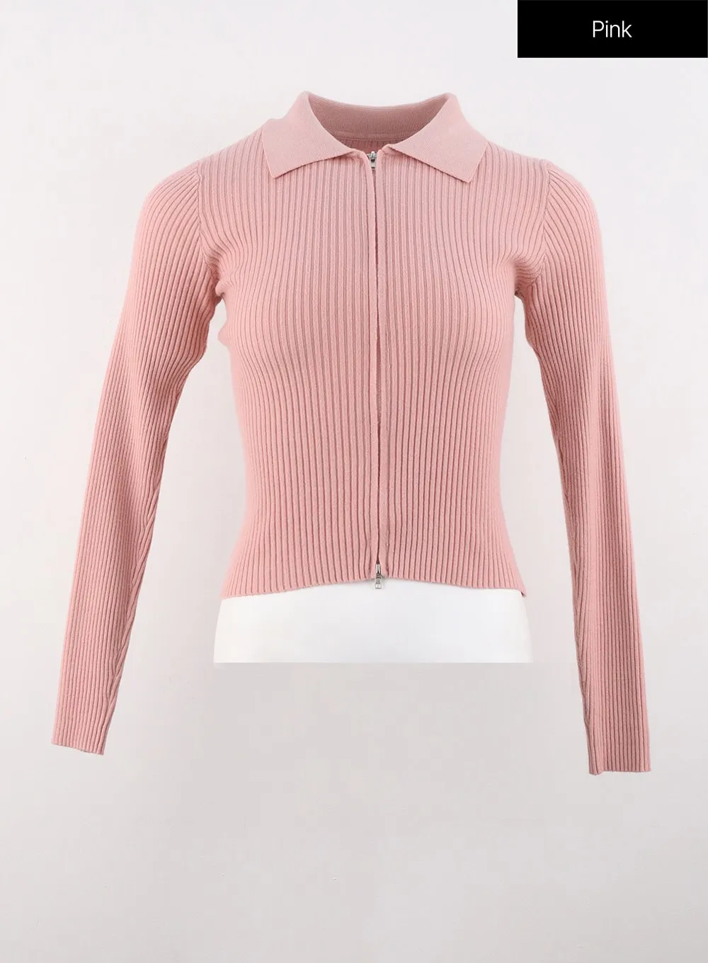 Zip-Up Collar Sweater IS315